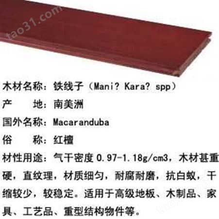 铁线子（Mani Kara spp）金豪威木业-绿家地板-实木地板系列