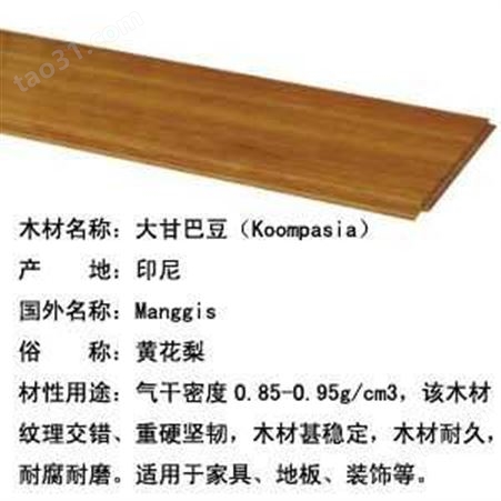 大甘巴豆（Koompasia）金豪威木业-绿家地板-实木地板系列