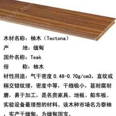 柚木（Tectona）金豪威木业-绿家地板-实木地板系列