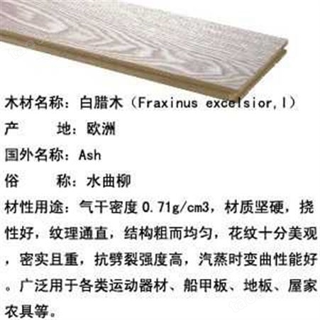 白腊木（Fraxinus excelsior,I）金豪威木业-绿家地板-实木地板系列