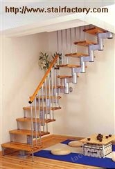 钢木旋转楼梯/佛山楼梯;室内楼梯